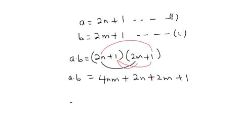 the product of two odd numbers|Use a direct proof to show that the product of two .